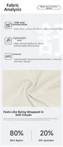 Détail de la composition du tissu 80% nylon et 20% élasthanne avec technologie respirante