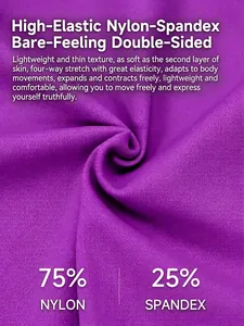 Soutien-gorge de sport violet foncé pour femme en 75% nylon et 25% élasthanne yoga