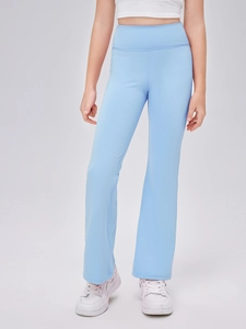 Mädchen Yoga-Schlaghose in Hellblau, atmungsaktive und schnelltrocknende Fitness-Sporthose