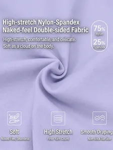 Lavender one-piece yoga romper in high-elasticity double-sided knitted fabric