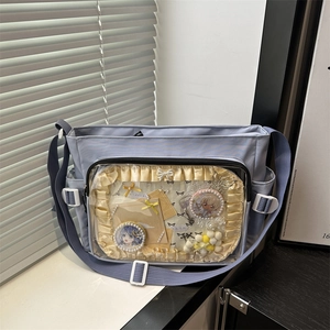 Sac Ita Fenêtre en PVC Transparent Sac à Bandoulière Grande Capacité Sac Fourre-Tout pour Femmes Filles Style Japonais Sac de Navigation Esthétique