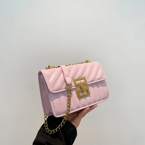 Fashion Quilted PU Leather Chain Shoulder Crossbody Bag For Women 2025 Spring Summer Small Square Bag Chic Elegant Daily Purse