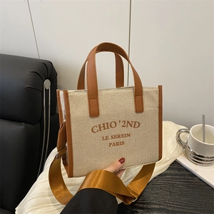 Urban Minimalist Nylon Printed Letter Small Square Shoulder Bag For Women Fashion Large Capacity Handbag Crossbody Tote