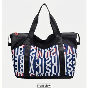 Large Capacity Expandable Travel Bag Women Lightweight Portable Handbag Short Distance Overnight Duffle Bag Gym Tote Bag PU