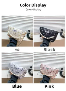 Collage de trousses de maquillage papillon en quatre couleurs avec perles et chaînes