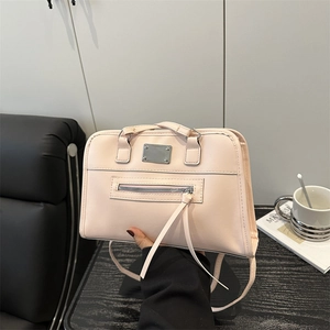 Modische PU-Leder Achsel Schultertasche Für Damen Große Kapazität Lässige Handtasche Mit Quasten-Dekor Und Metallplatte Urban Tasche