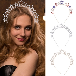 Rhinestone Star Headband Zinc Alloy Starry Hair Hoop For Party Celebration Fashion Star Headpiece Women Hair Accessories