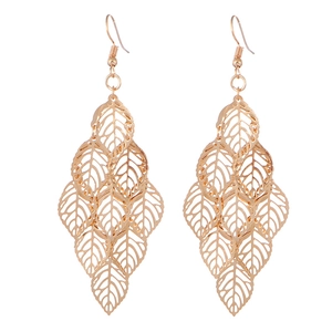 Vintage Vergoldete Legierung Hohle Blatt Künstliche Perle Tropfen Ohrringe Eleganter Barock Griechischer Stil Für Damen Hochzeit Party Schmuck