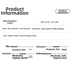 Detailed size chart and material specs for the slim fit long sleeve yoga jacket