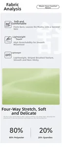 Détail de la texture du tissu avec composition 80% polyester et 20% élasthanne
