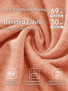 Canotta yoga arancione traspirante in maglia 69,4% rayon e 30,6% poliestere lucido