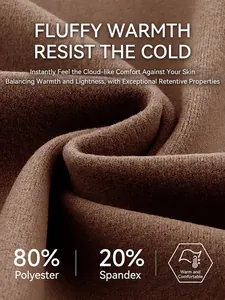 Warme Thermo Yoga-Jacke in Dunkelbraun aus Fleece mit Polyester und Elasthan