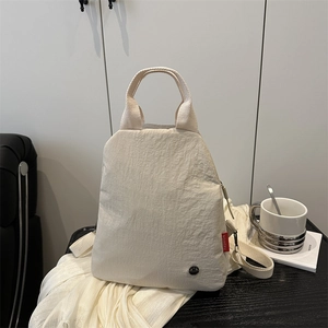 Damen Minimalistischer Segeltuch Rucksack Mode Urban Leicht Schultertasche Multifunktional Lässig Alltag Einfarbig Reisetasche