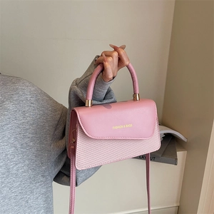 Women Simple PU Leather Small Square Bag Trendy Woven Splicing Shoulder Crossbody Bag With Handle Daily Dating Commuting Bag