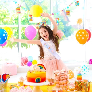 Ensemble couronne et écharpe arc-en-ciel 'It's my Birthday' pour fête d'anniversaire