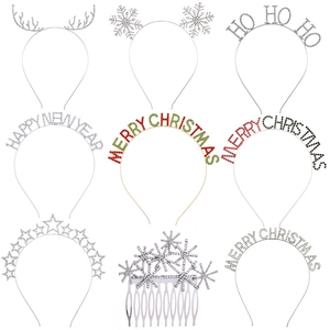 Serre-têtes de Noël tendance avec texte Merry Christmas et détails en strass