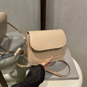 Women Fashion PU Leather Quilted Shoulder Bag Solid Color Large Capacity Crossbody Small Square Bag Casual Daily Handbag
