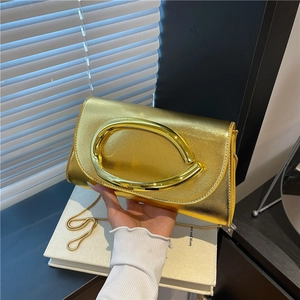 Fashion PU Leather Small Square Bag For Women Minimalist Chain Shoulder Crossbody Bag Solid Color Evening Purse