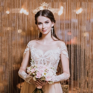 Elegante corona cerchietto Bride To Be con strass argentati per feste di matrimonio