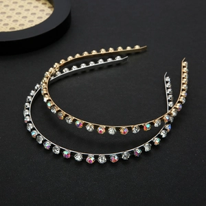 Serre-tête en Alliage avec Strass Bandeau en Cristal Irisé Cercle de Cheveux en Métal Mode Fête Mariage Bijoux de Cheveux Femme