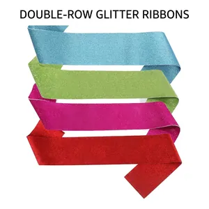 Écharpes vierges en tissu pailleté pour fêtes DIY en bleu, vert, rose et rouge