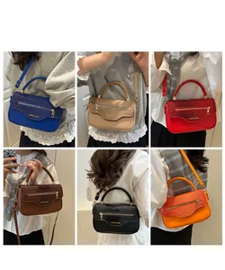 Collage de sacs à bandoulière en motif crocodile en six couleurs vibrantes pour femmes