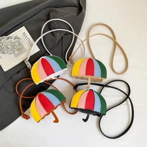 Sacs à bandoulière créatifs en forme de parapluie en quatre couleurs avec patchwork