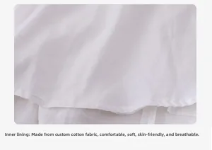 Détail de la doublure en coton blanc sur mesure avec une texture douce et respirante