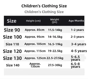 Detailed size chart for girls pink dress including height weight and age recommendations