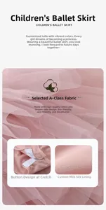 Detail of baby ballet tutu dress featuring soft mesh layers and convenient snap crotch design