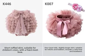 Detail of pink toddler tutu leggings with mesh layers and matching floral headband