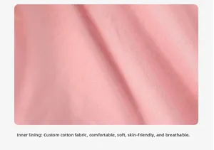 Close-up of soft pink breathable cotton lining fabric with a fine plain weave structure