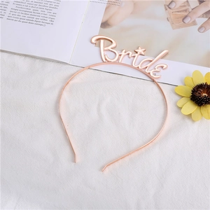 Elegant rose gold star Bride to be headband crown accessory for wedding party decor