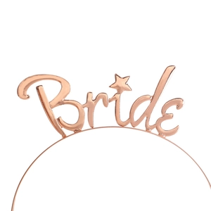 Rose gold Bride to be headband with star detail for wedding hair accessories