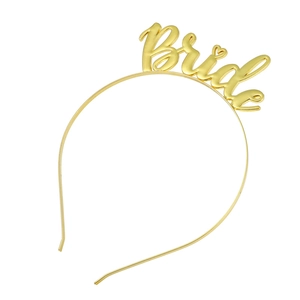 Bride Letter Headband For Wedding Bachelorette Party Zinc Alloy Heart Decor Gold Rose Gold Bridal Hair Accessories Jewelry