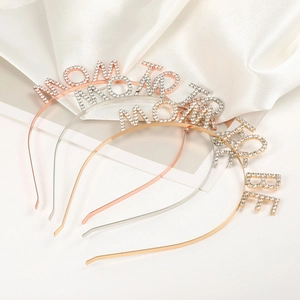 Serre-têtes MOM TO BE avec strass en or, argent et or rose pour accessoires de fête