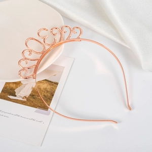 Rose gold crown headband with rhinestone number 30 for 30th birthday party celebrations