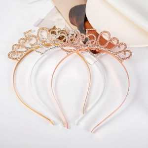Set diademi per il 50° compleanno in strass nei colori oro, argento e oro rosa