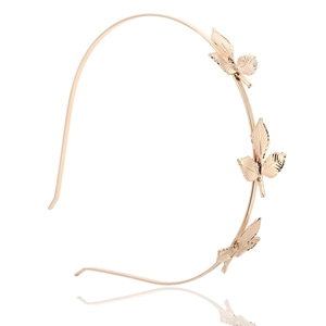 Serre-tête Baroque Vintage en Alliage Doré Forme de Feuille pour Femme Élégant Accessoire de Coiffure de Mariée Mariage Fête