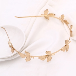 Serre-tête baroque doré avec feuilles en alliage pour mariées et accessoires de mariage