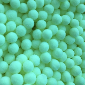 Bulk fluorescent green 16mm cotton balls for essential oil diffuser necklaces and pendants