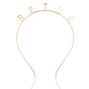 Serre-tête Bride en Alliage Électroplaqué Avec Lettres pour Mariage Fête de Jeune Fille Accessoires Or Or Rose Bijoux