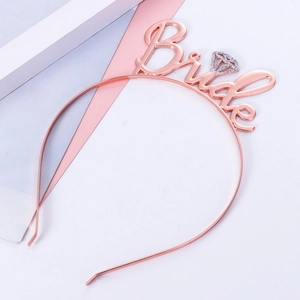 Roségoldener Bride-Haarreif mit Strasssteinen für Junggesellinnenabschied Accessoires