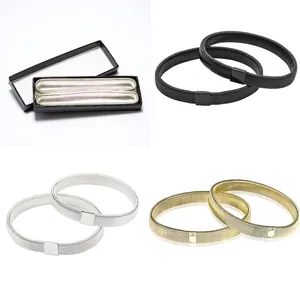 Fixe-manches en Métal Élastique Brassards de Chemise Antidérapants pour Hommes Anneaux de Bras à Ressort en Alliage de Fer Minimalistes Accessoires de Fête de Mariage