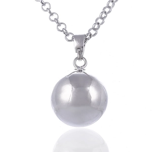 Vintage Copper Harmony Ball Necklace For Pregnant Women Polished Musical Chime Pendant Long Sweater Chain Pregnancy Gift