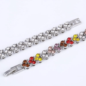 Set de bracelets tennis en argent étincelant avec cristaux de zircone AAA colorés