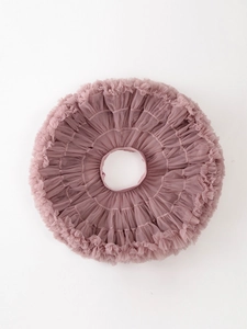 Jupe tutu en tulle multicouche pour filles en vieux rose avec bords volantés élégants