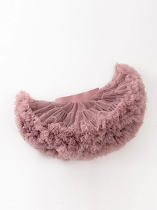 Jupe tutu rose poudré pour filles avec plusieurs couches de tulle et taille élastique