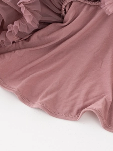 Jupe tutu en tulle rose pour filles avec volants en maille douce et doublure en tricot