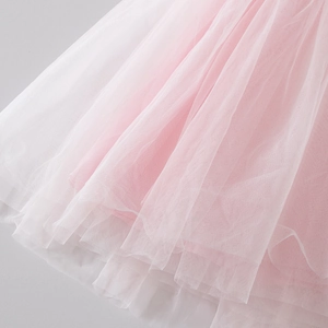 Macro detail of multi-layer soft pink tulle fabric and delicate pleated mesh layers